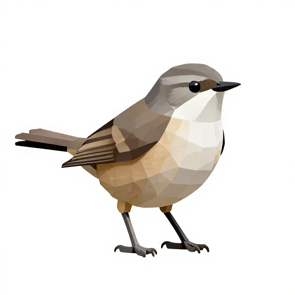 Greater whitethroat isolated on a white background