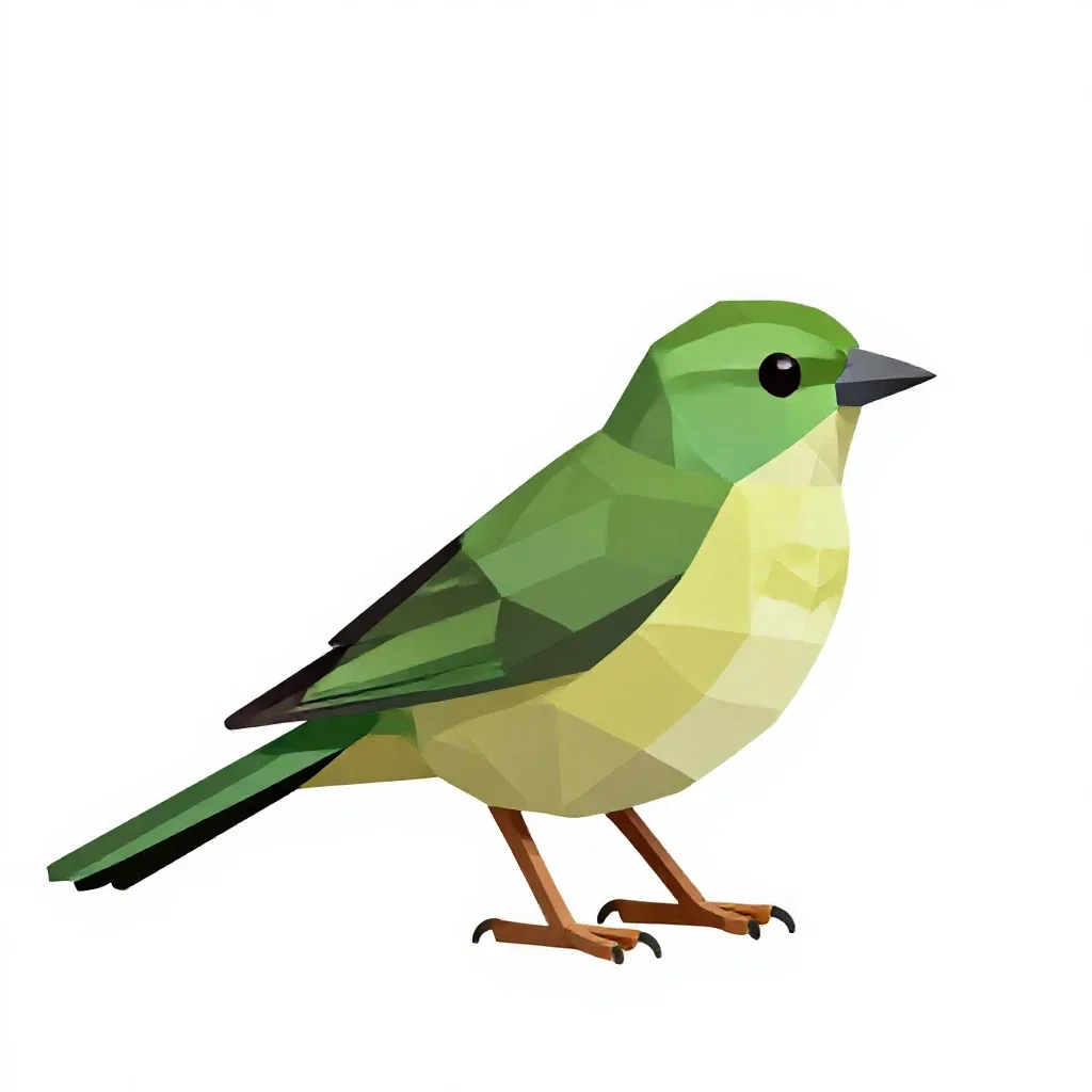Green-tailed towhee isolated on a white background