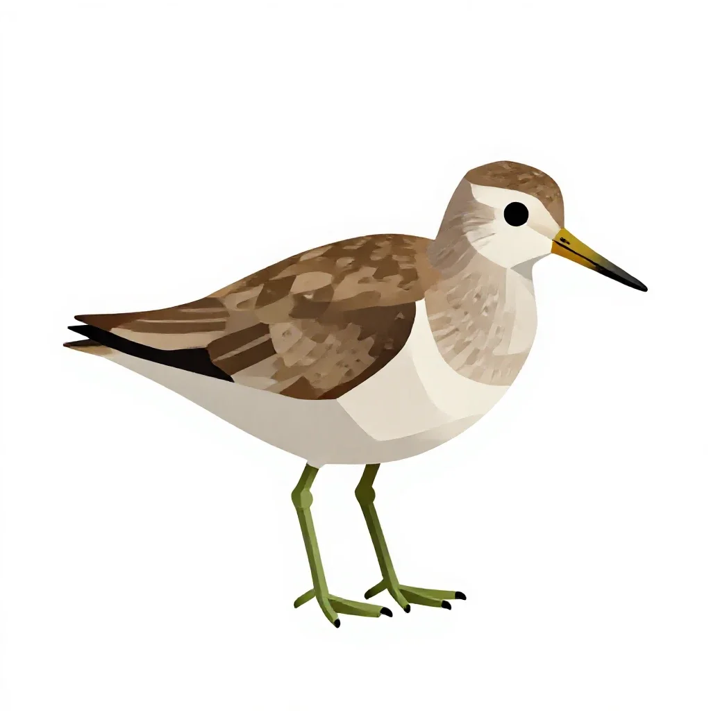Greenshank isolated on a white background