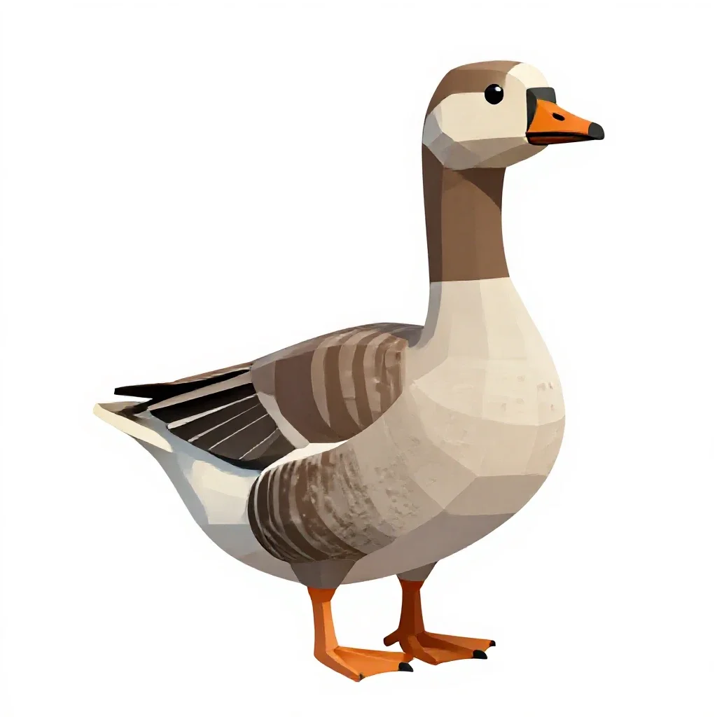 Greylag isolated on a white background