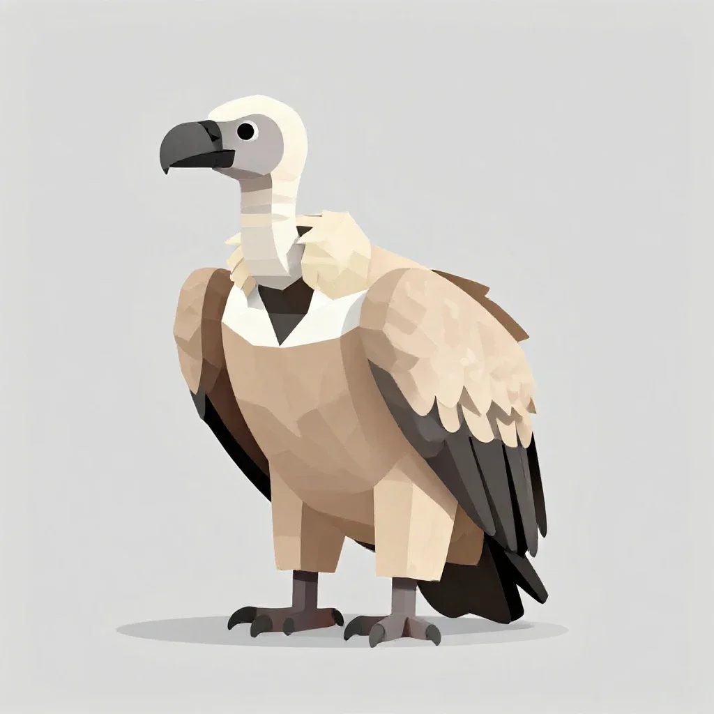 Griffon vulture isolated on a white background