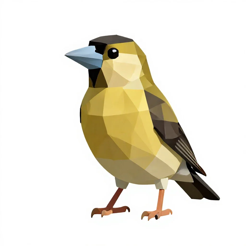 Grosbeak isolated on a white background