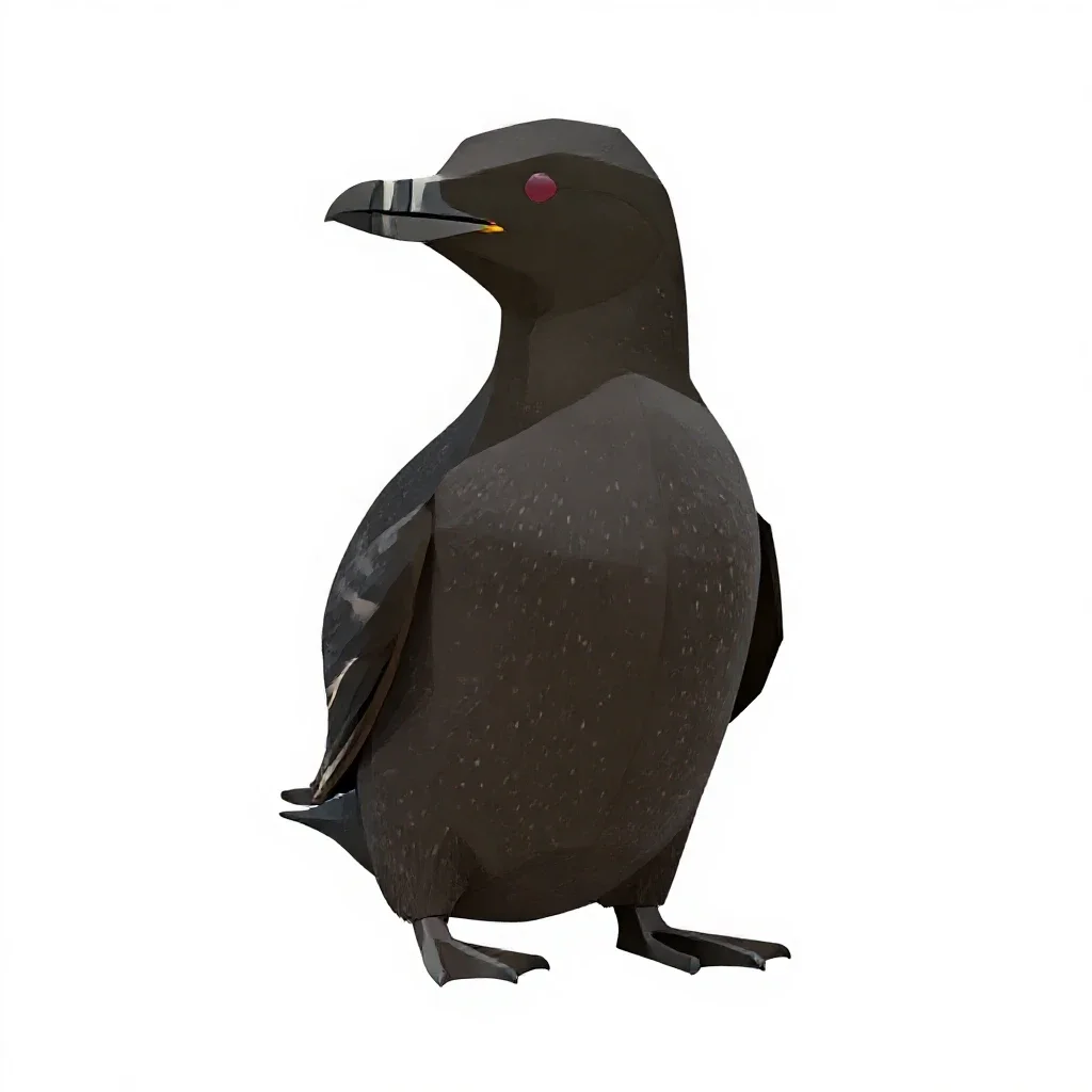 Guillemot isolated on a white background