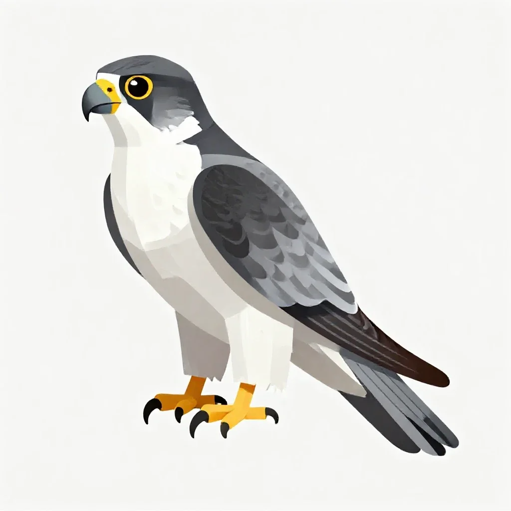 Gyrfalcon isolated on a white background