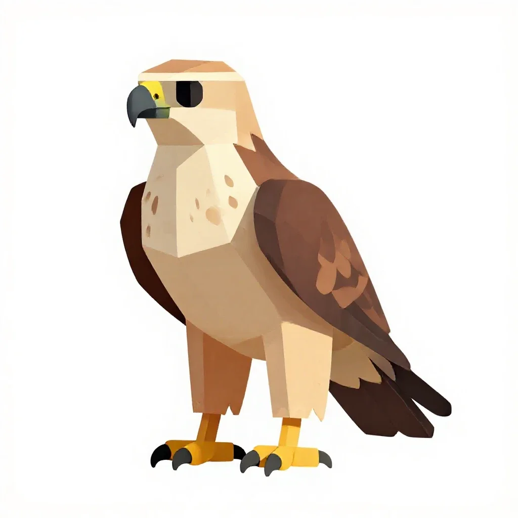 Harrier eagle isolated on a white background