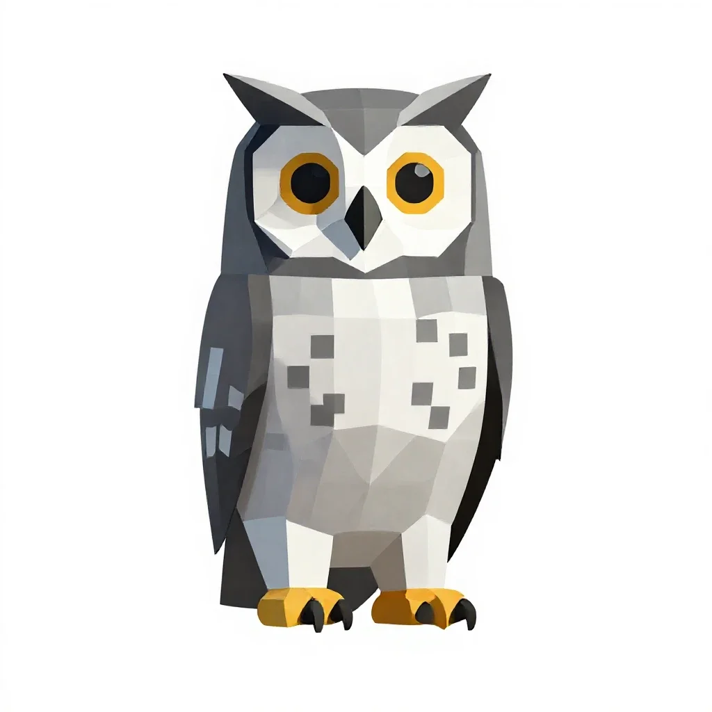 Hawk owl isolated on a white background