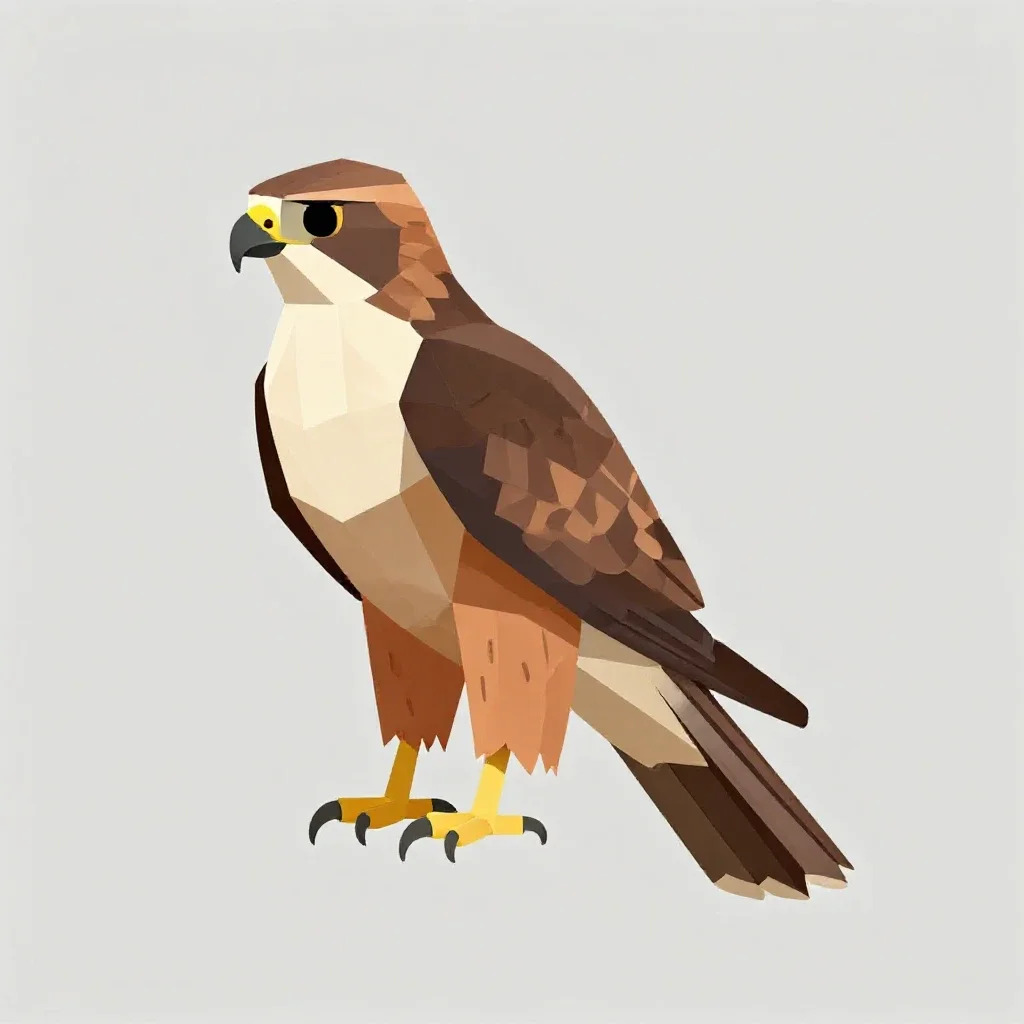 Hawk isolated on a white background