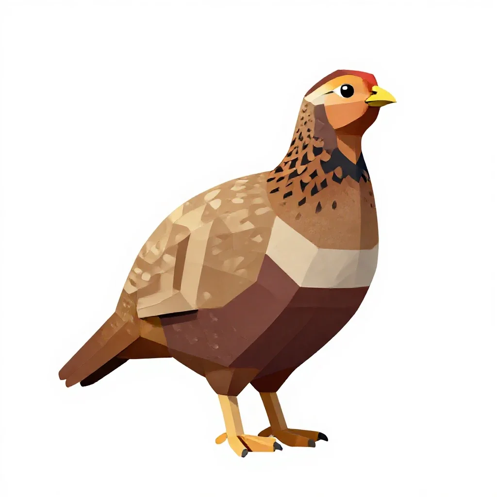 Heath hen isolated on a white background