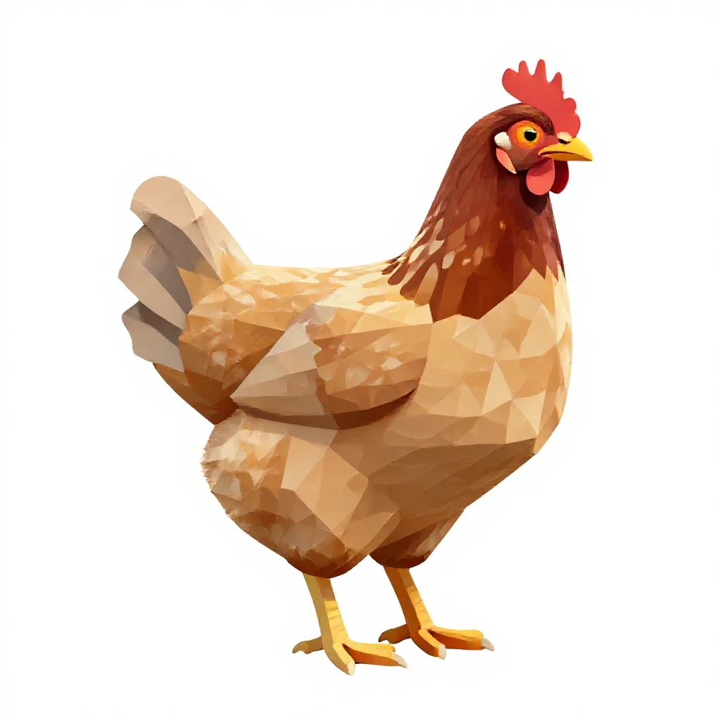 Hen isolated on a white background