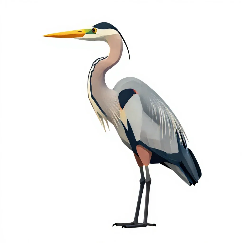 Heron isolated on a white background