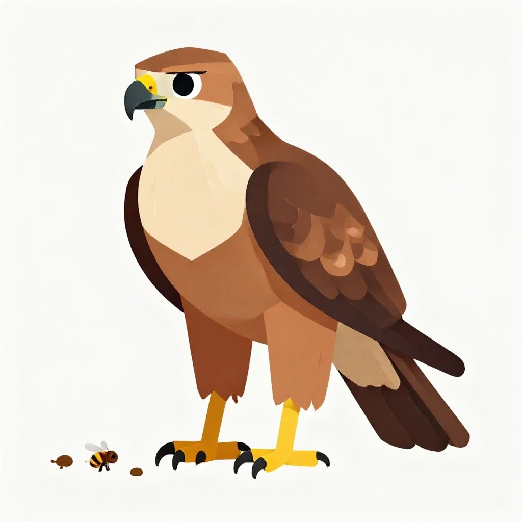 Honey buzzard isolated on a white background