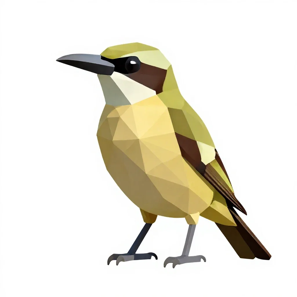 Honey eater isolated on a white background