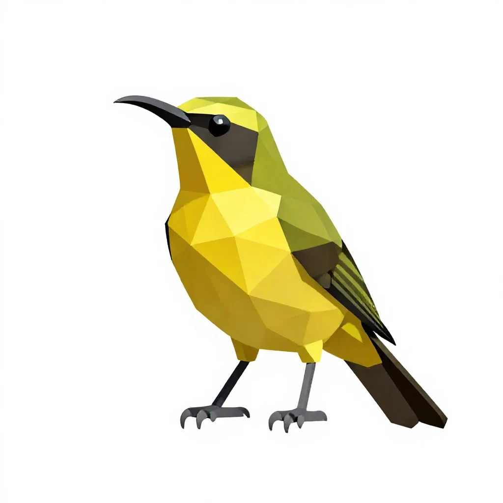 Honeycreeper isolated on a white background
