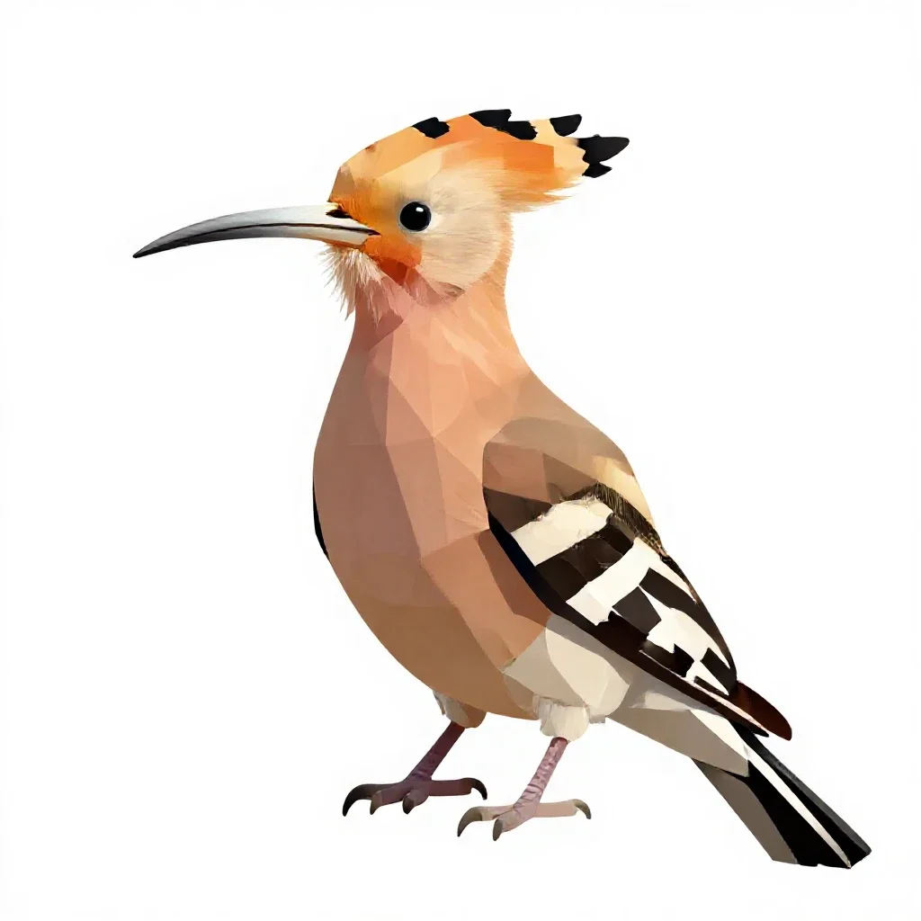 Hoopoe isolated on a white background