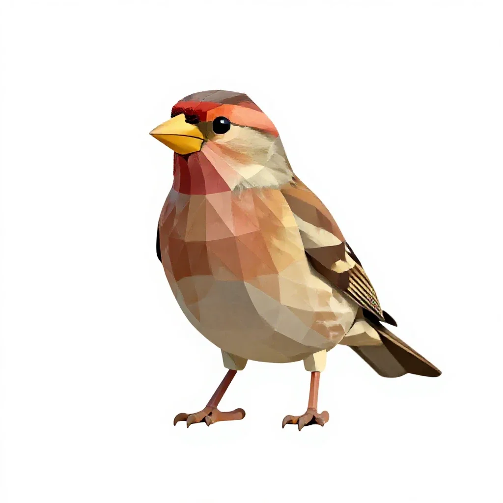 House finch isolated on a white background