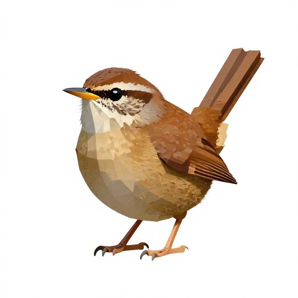 House wren isolated on a white background