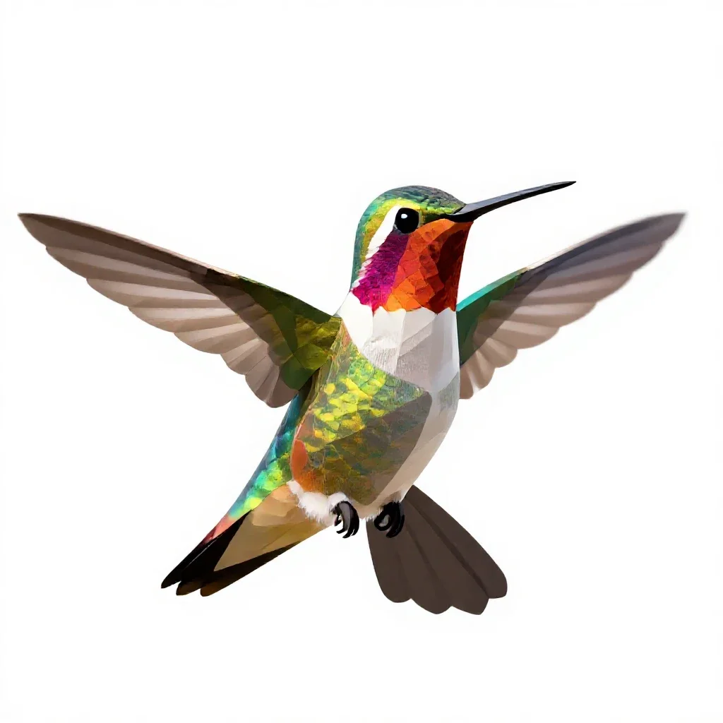 Hummingbird isolated on a white background