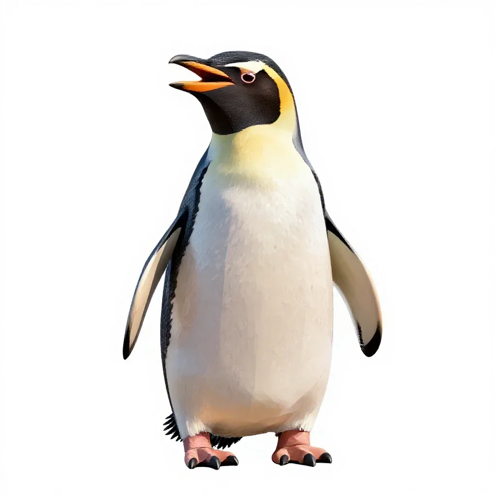 Jackass penguin isolated on a white background