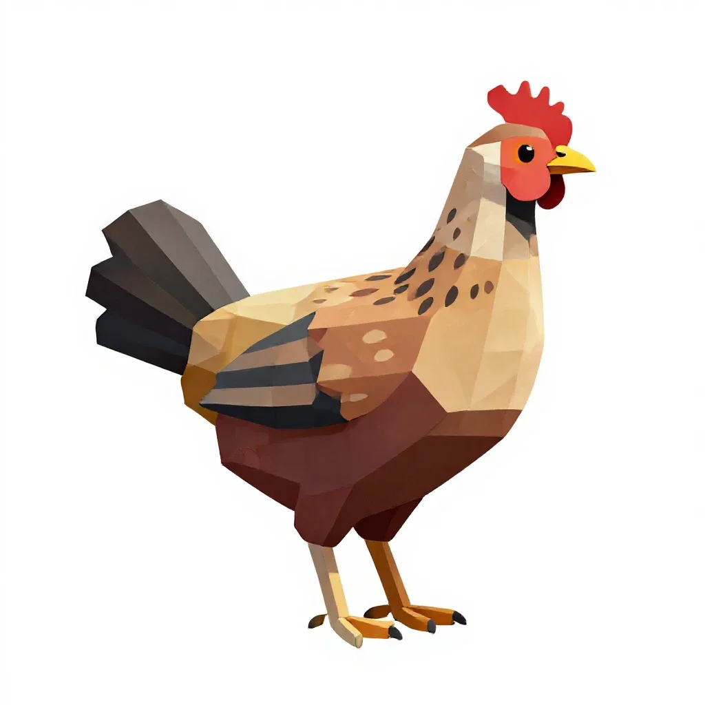 Jungle fowl isolated on a white background