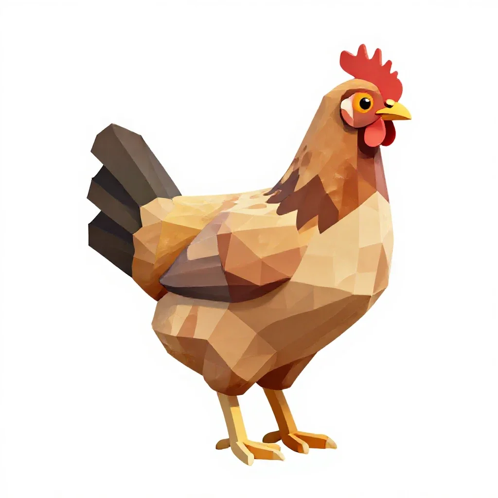 Jungle hen isolated on a white background