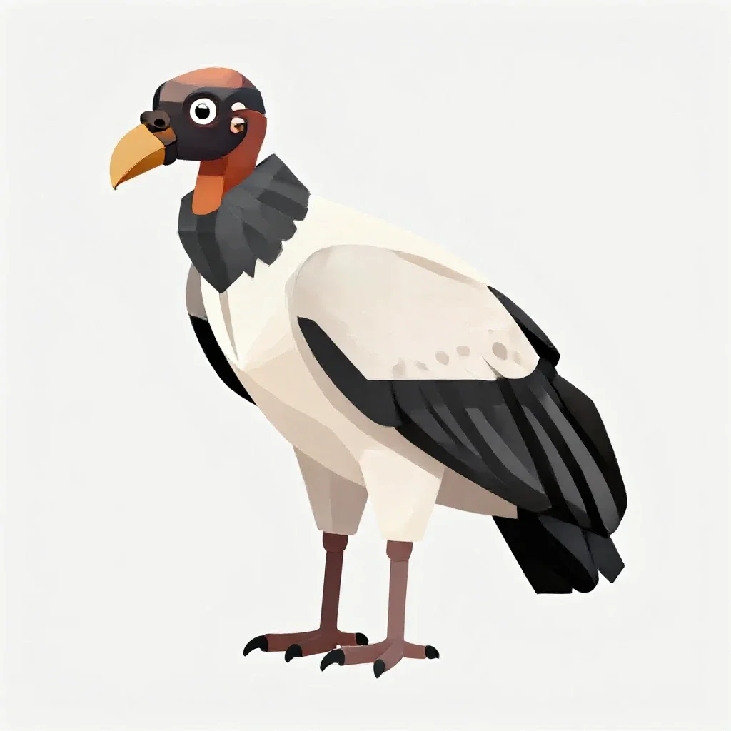King vulture isolated on a white background