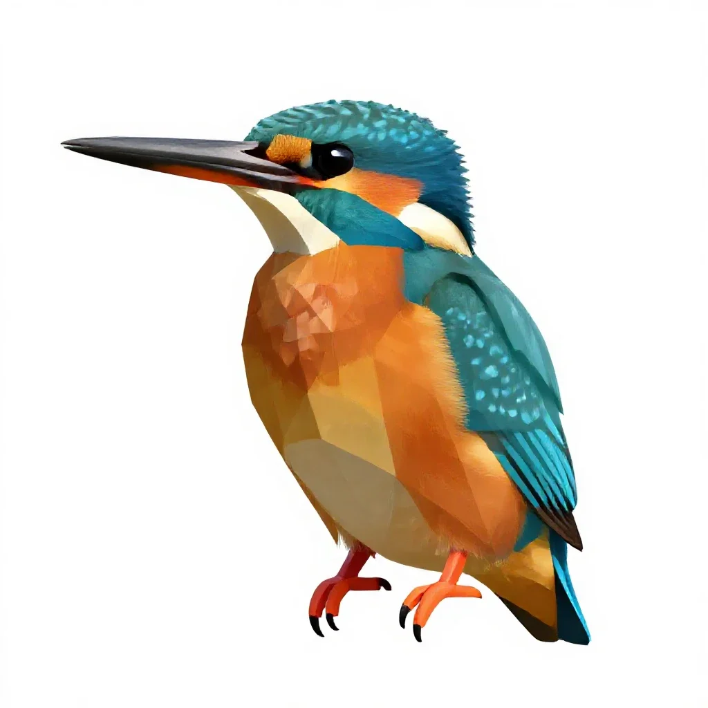 Kingfisher isolated on a white background