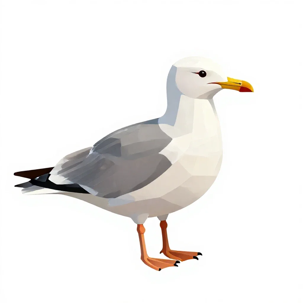 Kittiwake isolated on a white background