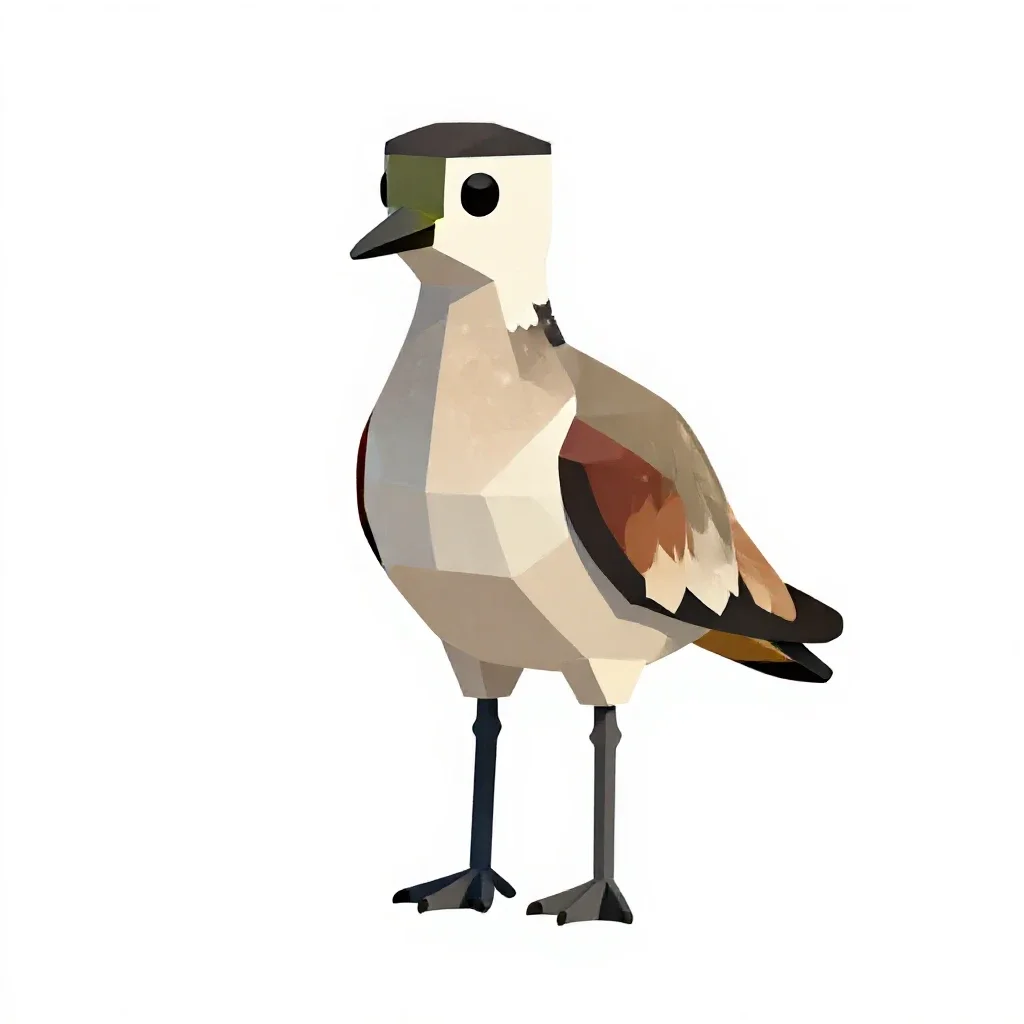 Lapwing isolated on a white background