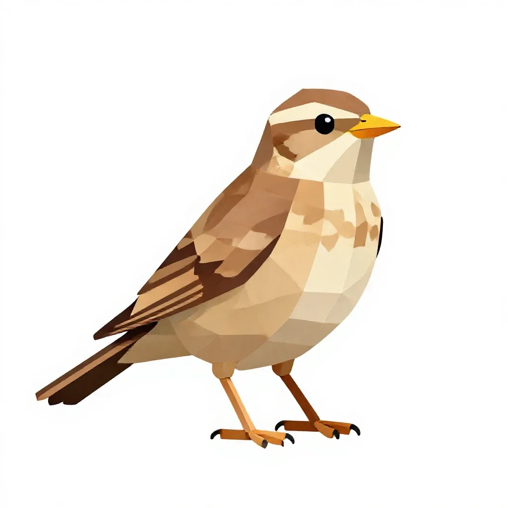 Lark isolated on a white background