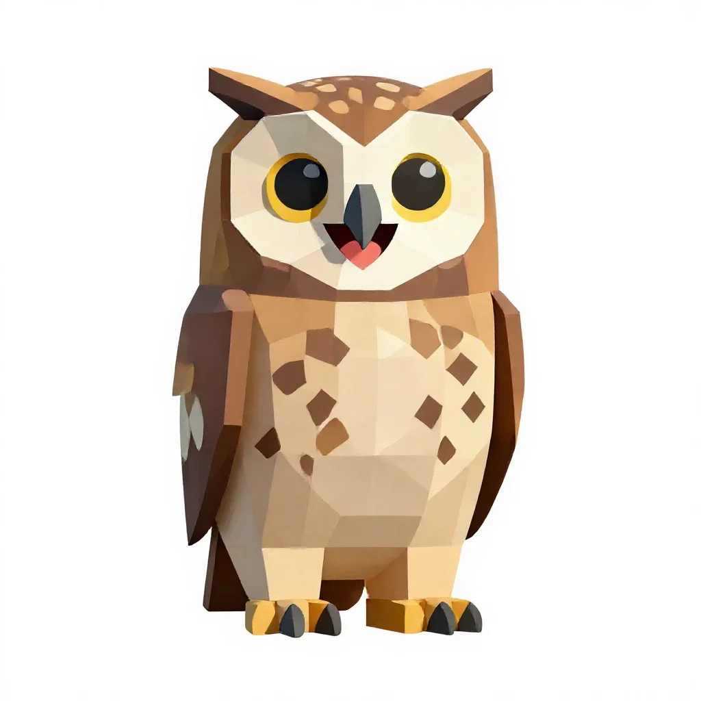 Laughing owl isolated on a white background