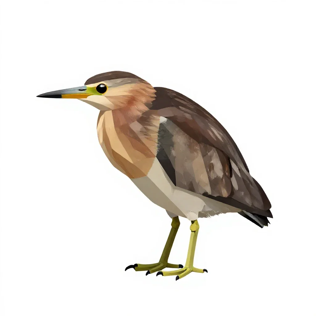 Least bittern isolated on a white background