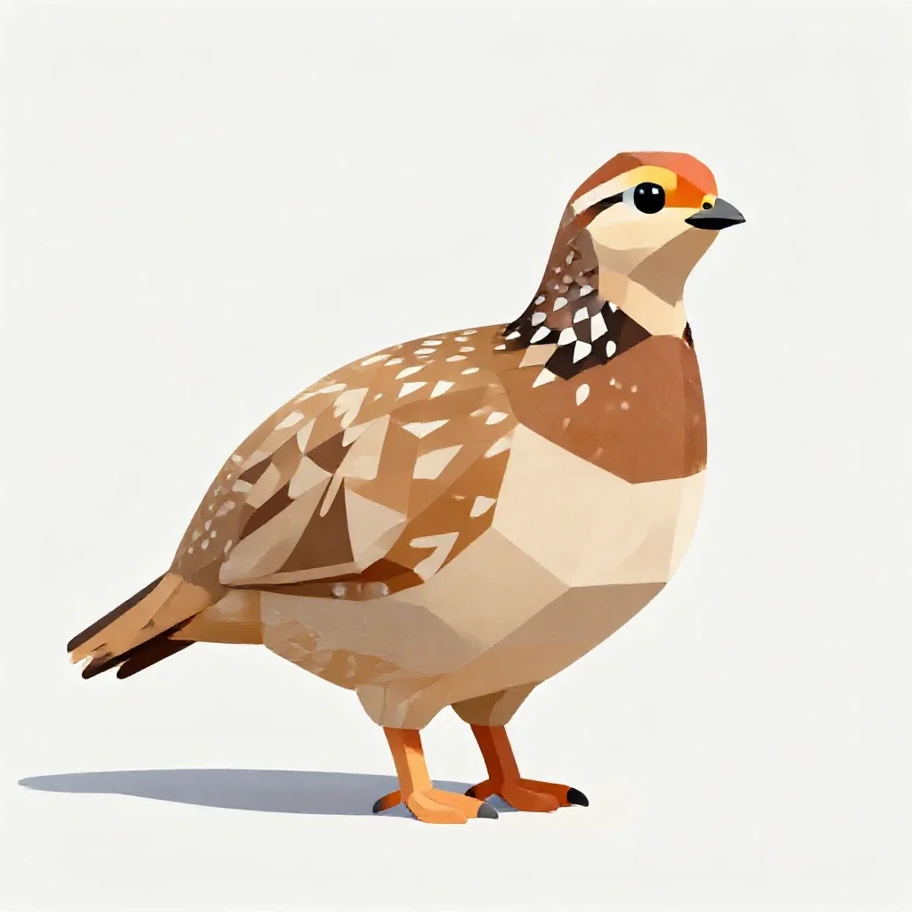 Lesser prairie chicken isolated on a white background