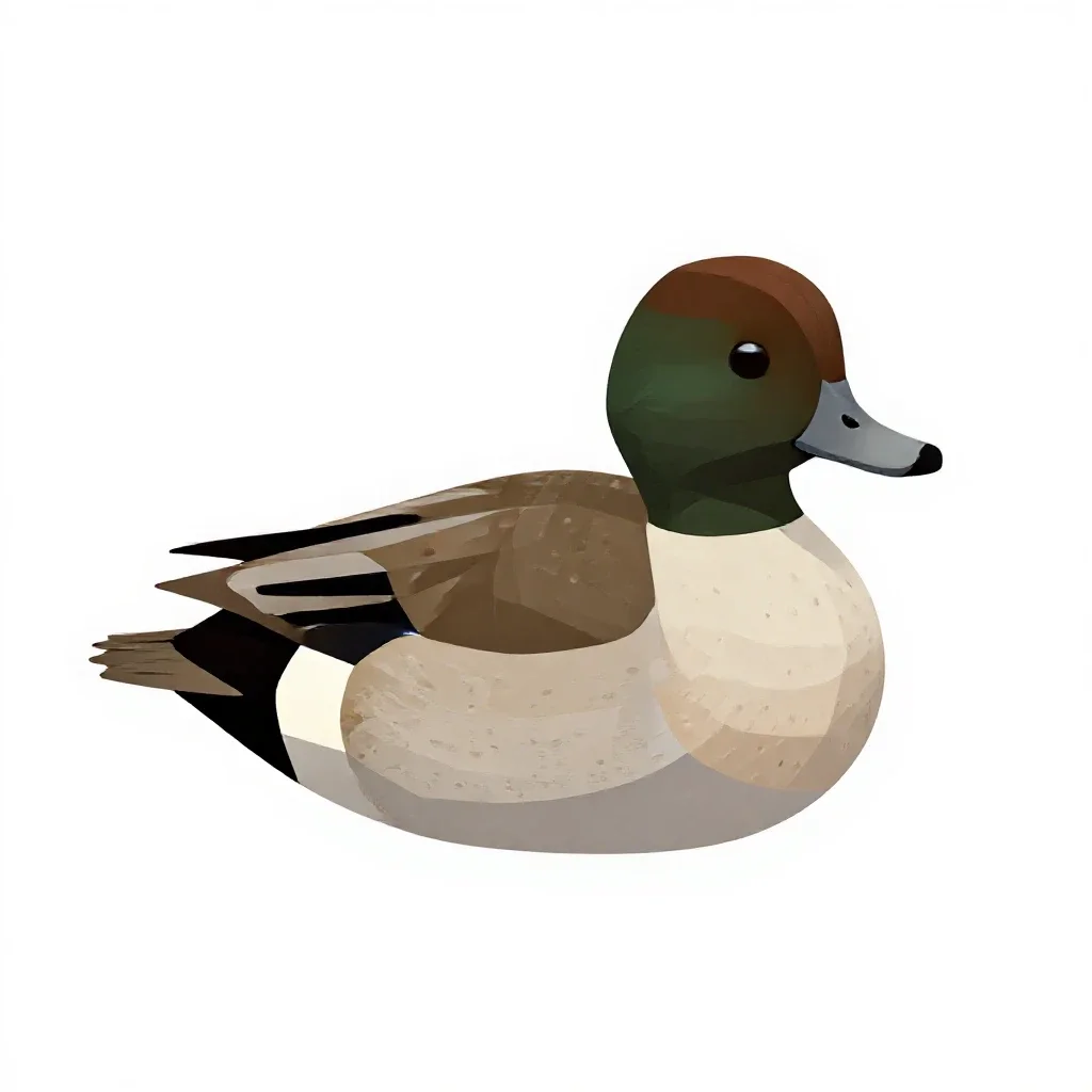 Lesser scaup isolated on a white background