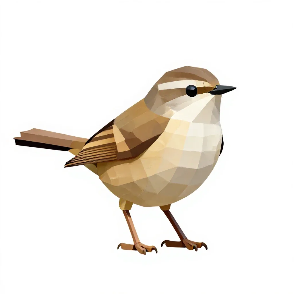 Lesser whitethroat isolated on a white background