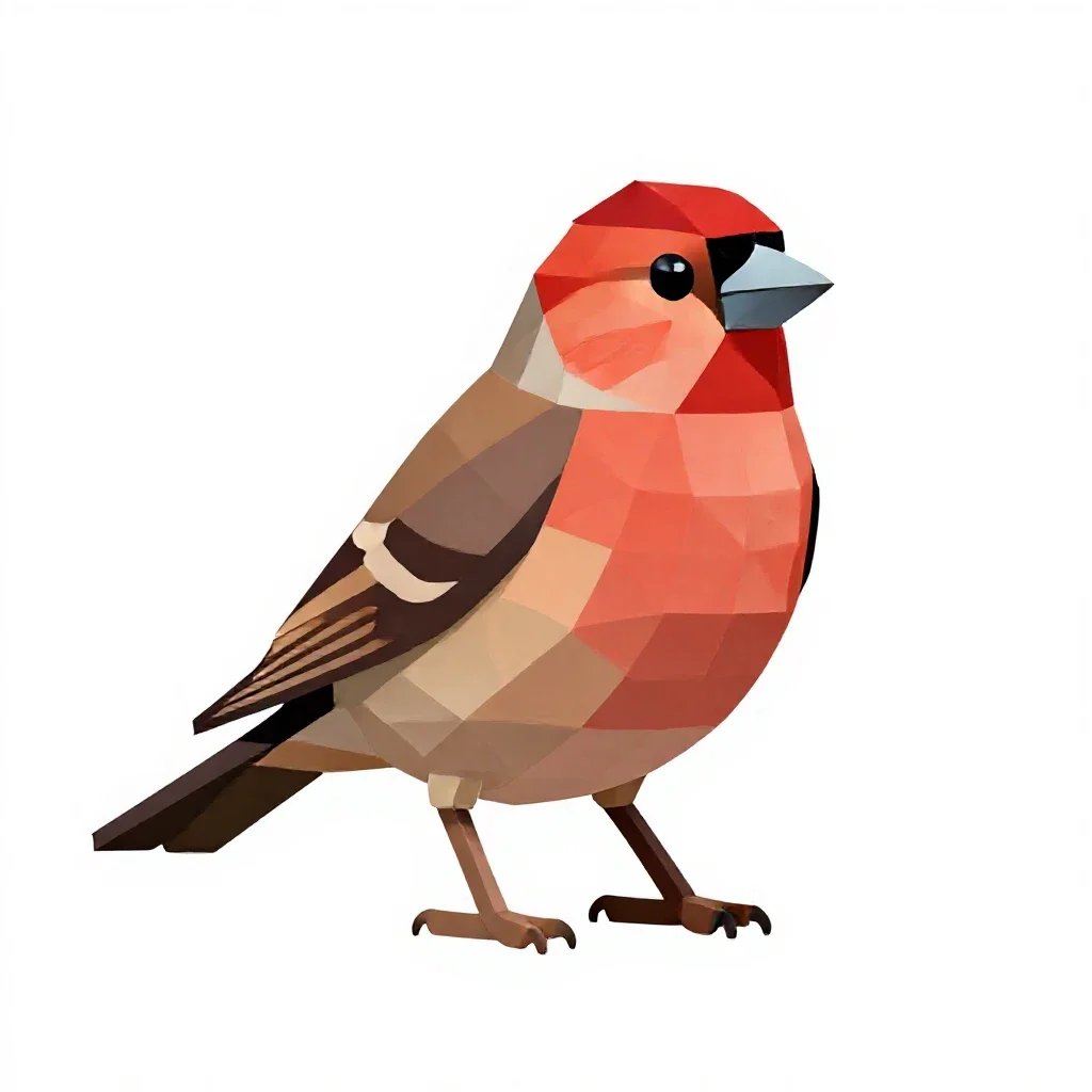 Linnet isolated on a white background
