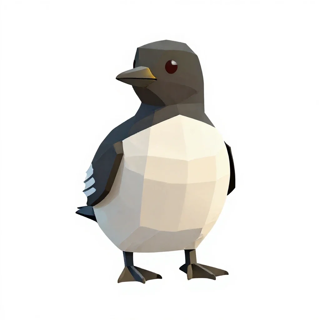 Little auk isolated on a white background