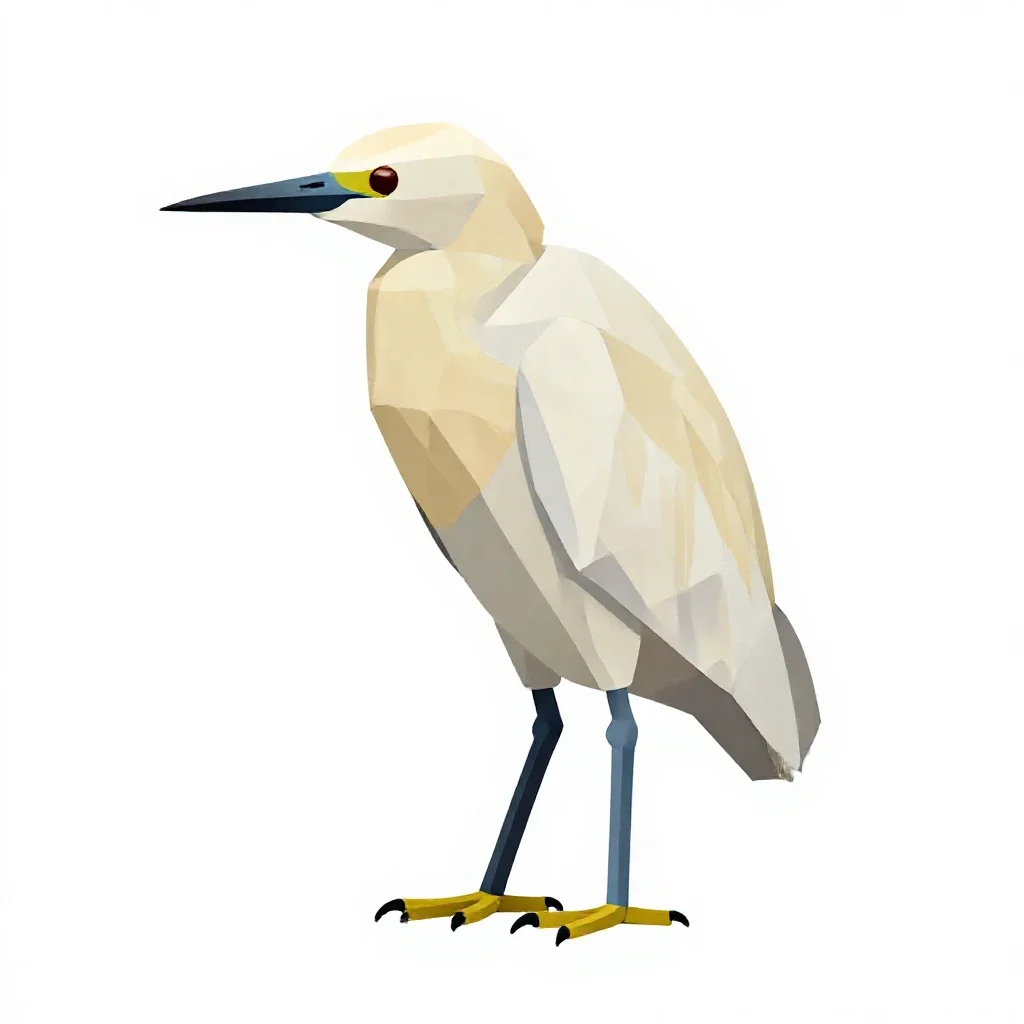 Little egret isolated on a white background