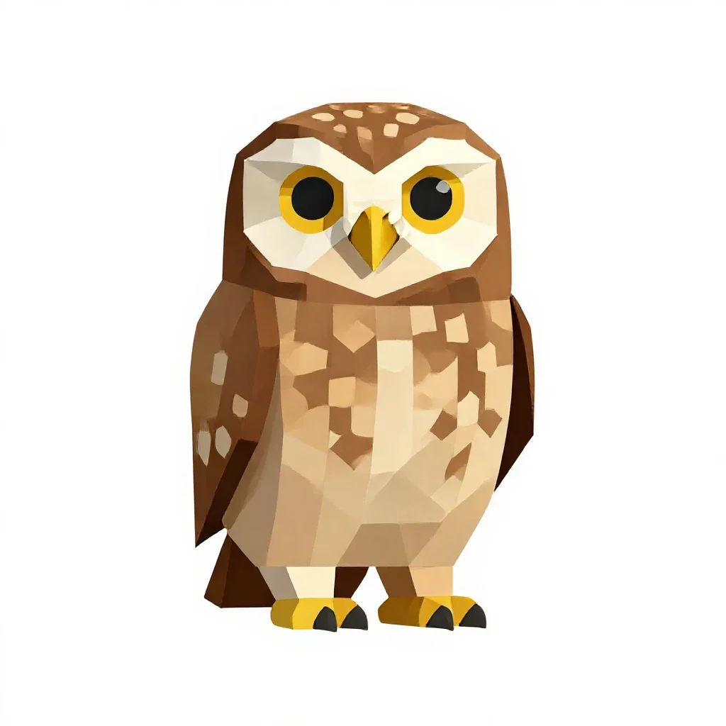Little owl isolated on a white background