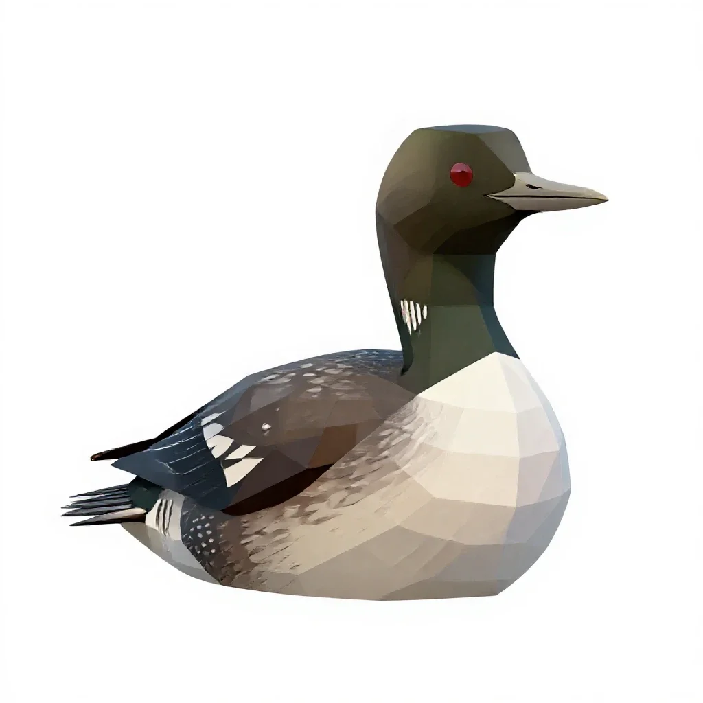 Loon isolated on a white background