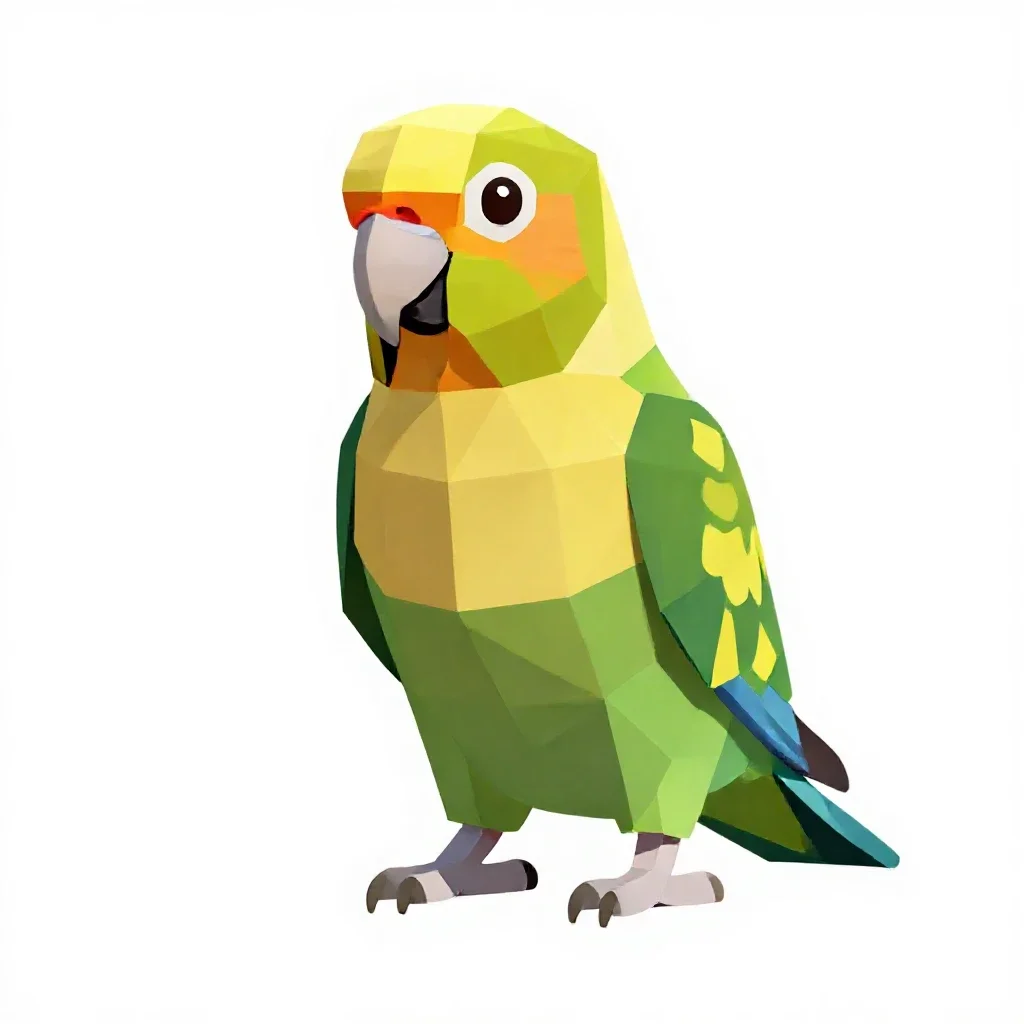 Lory isolated on a white background