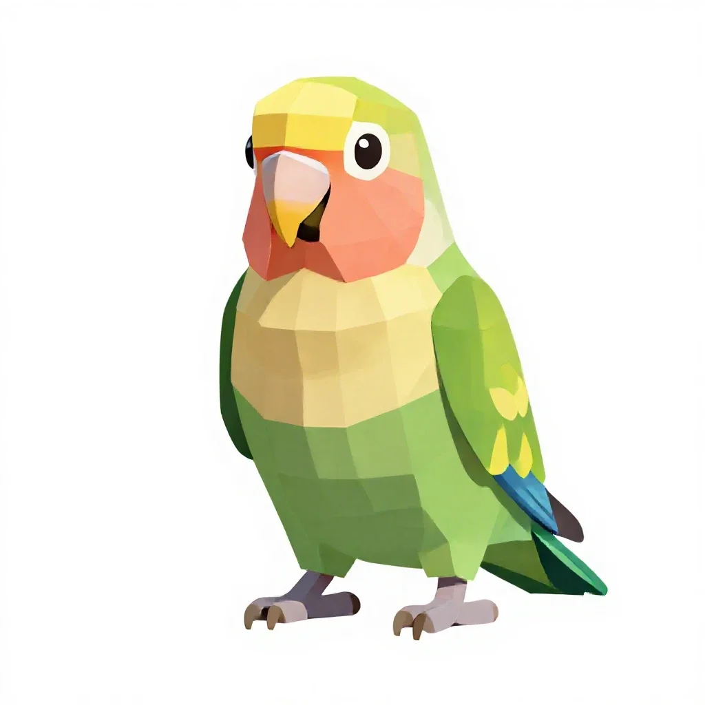 Lovebird isolated on a white background