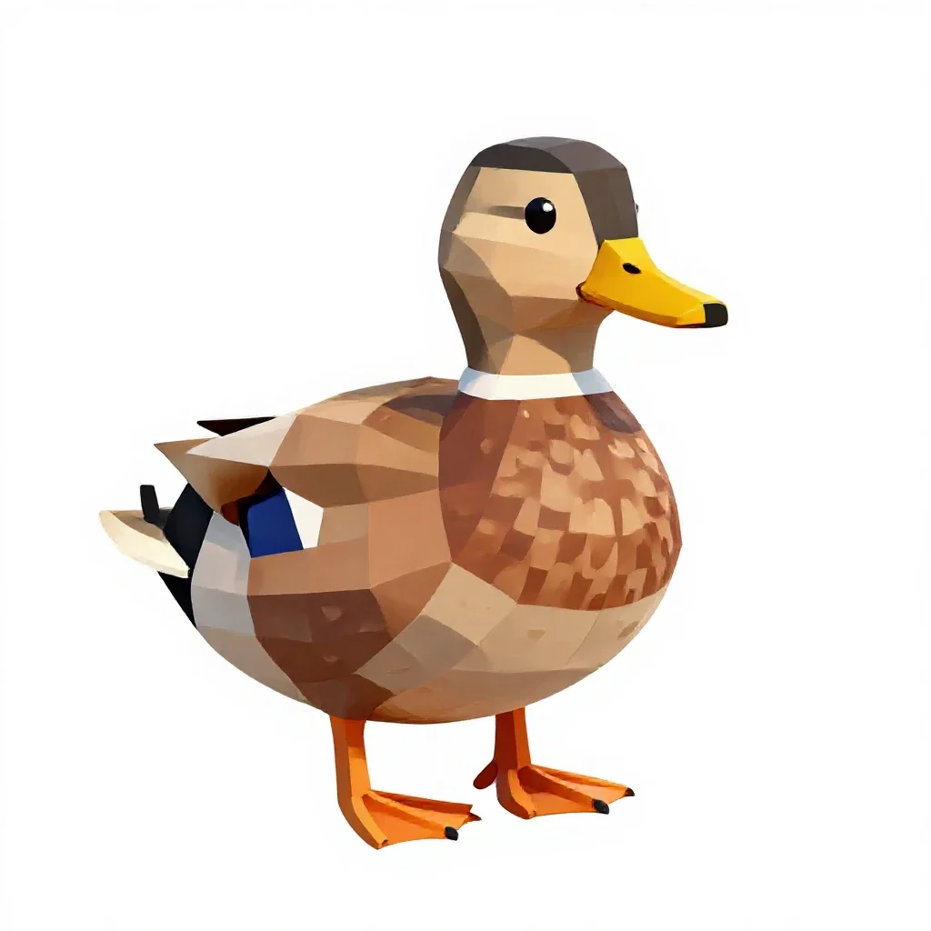 Mallard isolated on a white background