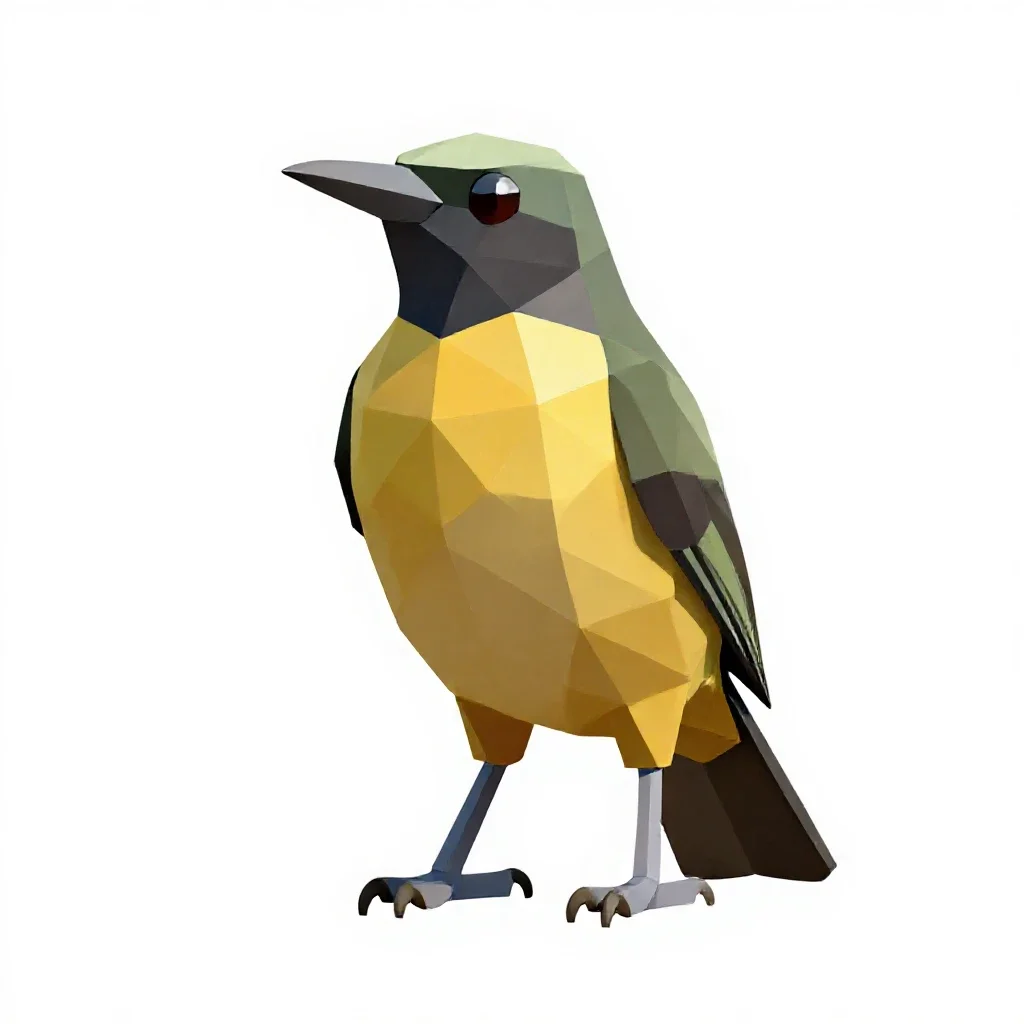 Manakin isolated on a white background