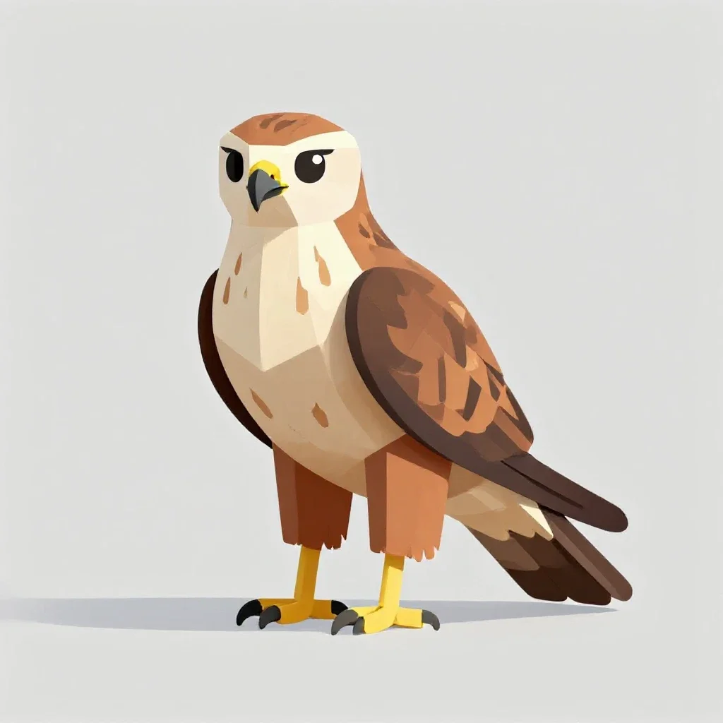 Marsh harrier isolated on a white background