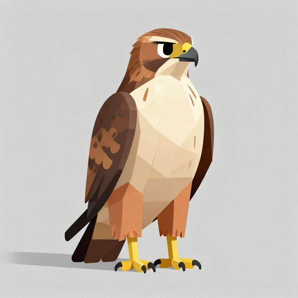 Marsh hawk isolated on a white background