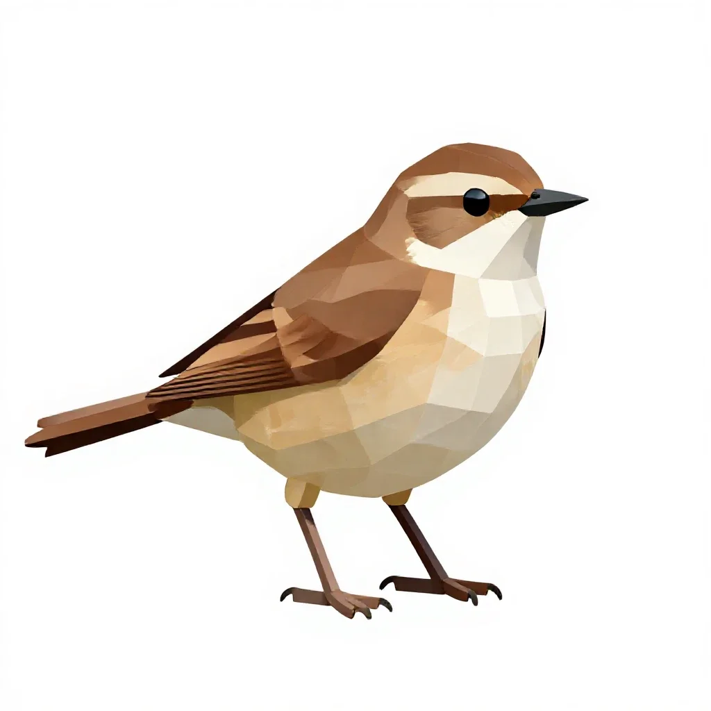 Meadow pipit isolated on a white background