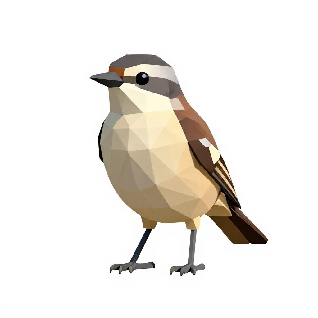 Migrant shrike isolated on a white background