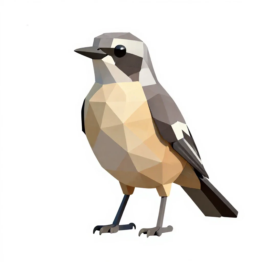 Mockingbird isolated on a white background