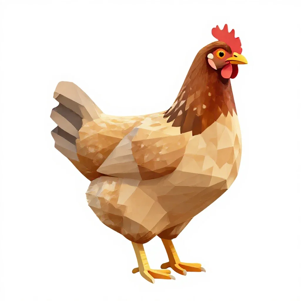 Mother hen isolated on a white background