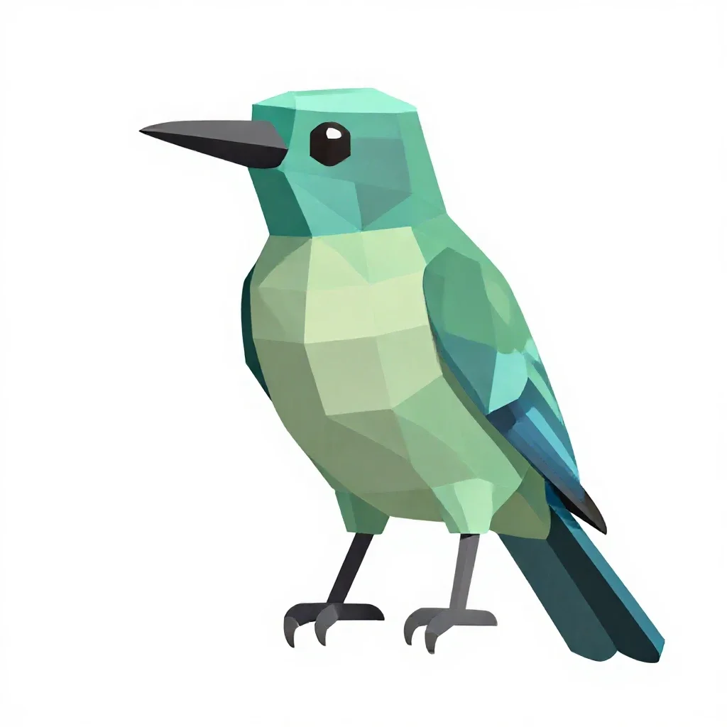 Motmot isolated on a white background